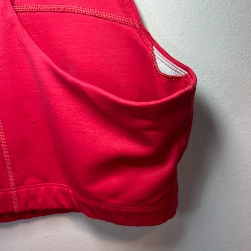 Outdoor Voices Longline Sports Bra Red Cropped Top Lined Gym Yoga Sporty Medium